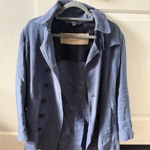 Burberry Blue Pea Coat
